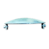 Rampaal Ø152x1000mm met vaste voetplaat - wit/rood of verzinkt