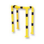 Arceau d’angle en acier Ø 76 mm 350 x 650 x 650 mm – Jaune/noir
