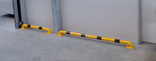 Poutre de protection au sol Ø 60 mm – Hauteur 115 mm jaune/noir