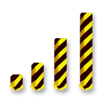 Protection d'angle en acier - 160x160x5mm - jaune/noir