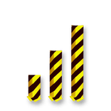 Hoekbescherming staal verstevigde randen - Hoekprofiel 160x160x6mm - geel/zwart
