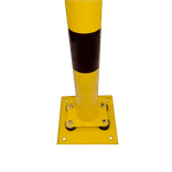 Arceau de protection flexible en acier Ø 76 mm – Jaune/noir