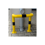 Arceau de protection double à angles courts Ø 76 mm – Jaune/noir