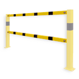 Beschermhek TS3 veiligheidsrailing staal geel/zwart - liggers set 2 stuks