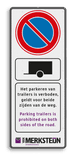 Routebord voor laden en lossen vrachtwagens naar wens