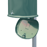 Poubelle 45L ovale vert (acier galvanisé)
