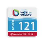 Dijkpaal zwart recycling + paalnummer - Vallei Veluwe