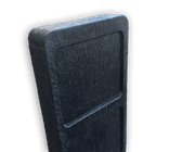 Bermpaal met pijlbord 119x109mm geel/zwart - reflecterend