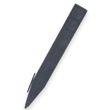Bermpaal zwart gerecycled kunststof met uitsparingen voor routebordjes - 1250x150x40mm