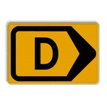 Verkeersbord omleiding + pijlkader rechtsaf - reflecterend