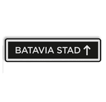 Verwijsbord zwart/wit 2000x500x28mm - eigen ontwerp - Bataviastad