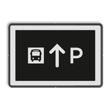 Verwijsbord zwart/wit - Route - Bataviastad