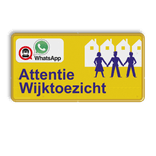 Bordsticker - WhatsApp 200x100mm - aanvulling op - L209 buurtpreventieborden