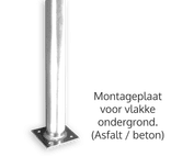 Flessenhalspaal 2800mm boven de grond