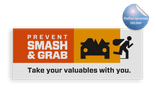 Reflecterende sticker 400x150mm - PREVENT SMASH & GRAB