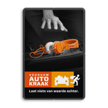 Campagnebord reflecterend - VOORKOM AUTOKRAAK - 003 Koptelefoon