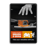 Campagnebord reflecterend - SMASH & GRAB - 002 Camera