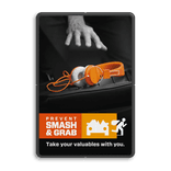 Campagnebord reflecterend - SMASH & GRAB - 003 Koptelefoon