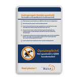 Spelregelbord Hondenspeelveld met uw eigen opdruk