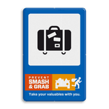 Campagnebord reflecterend - SMASH & GRAB - 005 Koffer - icon