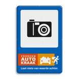 Campagnebord reflecterend - VOORKOM AUTOKRAAK - 002 Camera - icon