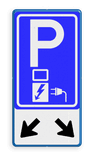 Verkeersbord RVV E08o - oplaadpunt + pijlen