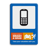 Campagnebord reflecterend - SMASH & GRAB - 008 Telefoon - icon