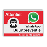 WhatsApp Attentie Buurtpreventie Informatiebord 01 - L209wa-r