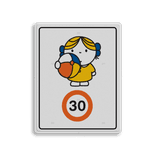 Attentiebord Dick Bruna snelheid - meisje met bal - LV.AB.J2