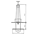 Clé hexagonale pour potelet conique