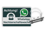 WhatsApp Schild standard inklusief befestigung fuhr rohrpfost Ø156-232mm