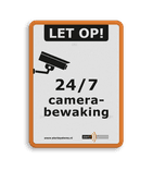 Informatiebord camerabewaking klantspecifiek met logo - reflecterend