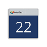 Nummerbord 450x450x28mm - emmtec reflecterend + nummer