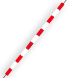 Poteau de guidage pour parking en plastique - Blanc/rouge - Ø80mm - supports