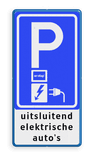Verkeersbord RVV E08O - oplaadpunt + tekst - Ecotap