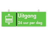 Plafondbord Q-Park - VOETGANGERS