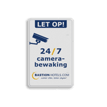 Informatiebord camerabewaking klantspecifiek met logo - reflecterend