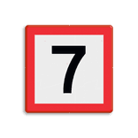 Scheepvaartbord BPR B.6 - Verplicht de vaarsnelheid te beperken