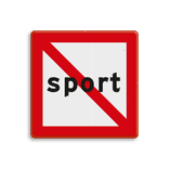 Scheepvaartbord BPR A.13 - Verboden voor kleine schepen
