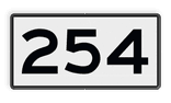 Scheepvaartbord BPR H.1a - Kilometeraanduiding