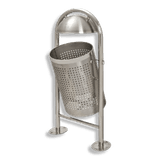 Poubelle extérieure en inox 35 L avec bac basculant et serrure triangulaire
