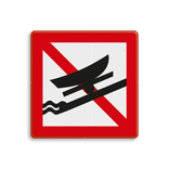 Scheepvaartbord BPR A.19 - Verboden boten te water te laten of uit het water te halen
