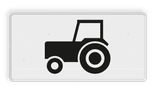 Verkeersbord RVV OB05 - Onderbord - Geldt alleen voor tractoren