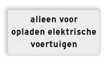 Verkeersbord RVV OB20 - alleen voor opladen elektrische voertuigen