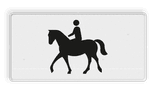 Verkeersbord RVV OB01 - Onderbord - Geldt alleen voor ruiter te paard
