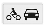 Verkeersbord RVV OB07 - Onderbord - Geldt alleen voor auto's en motoren