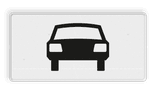 Verkeersbord RVV OB08 - Onderbord - Geldt alleen voor auto's