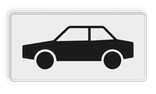 Verkeersbord RVV OB09 - Onderbord - Geldt alleen voor auto's