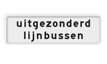 Verkeersbord RVV OB104 - Onderbord - uitgezonderd lijnbussen