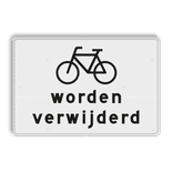 Verkeersbord RVV OB305 - Fietsen worden verwijderd